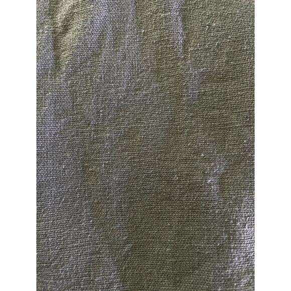 Erika Collection 90s Grey Linen Cotton Floral Hem Button Front Top XL - Picture 6 of 8